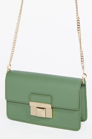 Sac bandoulière en cuir de veau Venere - Vert d’eau