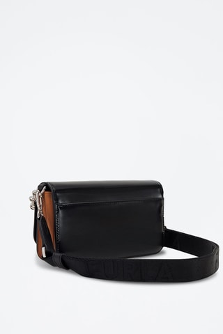 Sac bandoulière en cuir de veau Splendida Mini - Noir