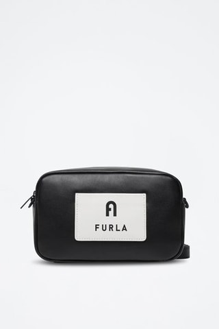 Sac bandoulière en cuir de bélier Iris - Noir