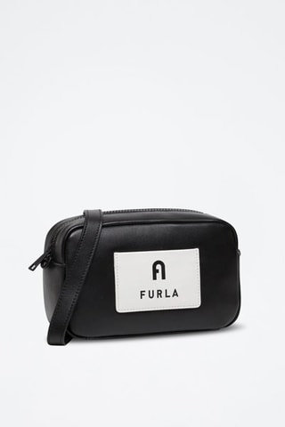 Sac bandoulière en cuir de bélier Iris - Noir