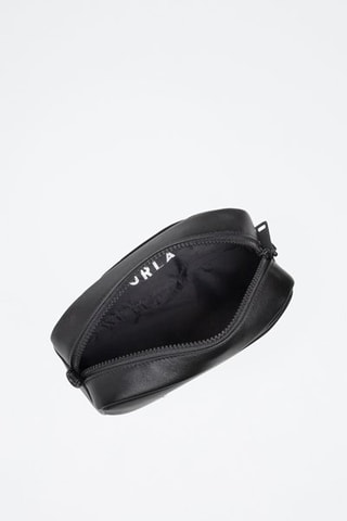 Sac bandoulière en cuir de bélier Iris - Noir