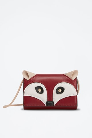 Sac bandoulière en cuir Allegra Fox - Bordeaux