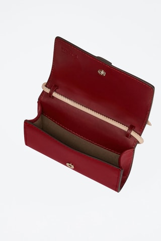Sac bandoulière en cuir Allegra Fox - Bordeaux