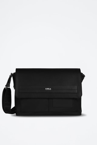 Sac bandoulière en cuir Technical - Noir