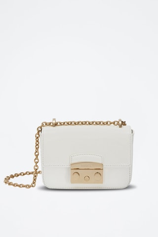 Sac bandoulière en cuir de veau Metropolis - Blanc