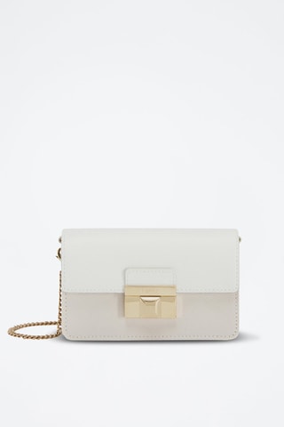 Sac bandoulière en cuir de veau Venere - Blanc