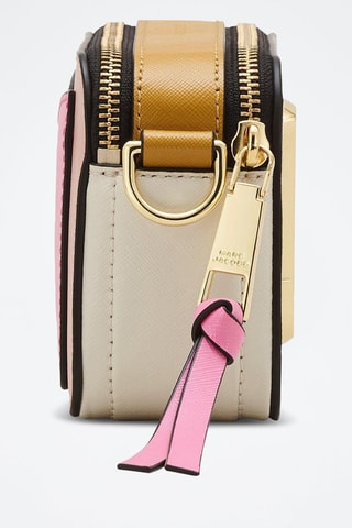 Sac bandoulière en cuir The Snapshot - Rose et jaune