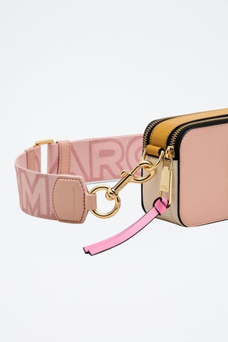 Sac bandoulière en cuir The Snapshot - Rose et jaune