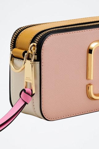 Sac bandoulière en cuir The Snapshot - Rose et jaune