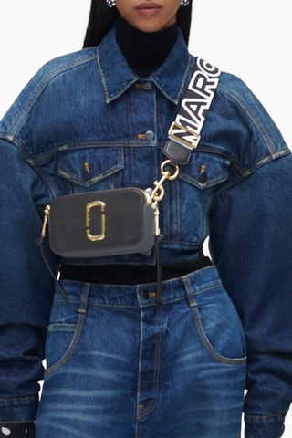 Sac bandoulière en cuir The Snapshot - Noir et blanc