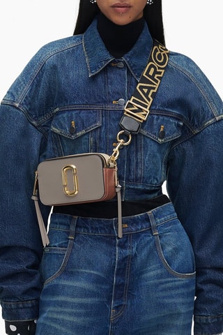 Sac bandoulière en cuir The Snapshot - Gris et marron