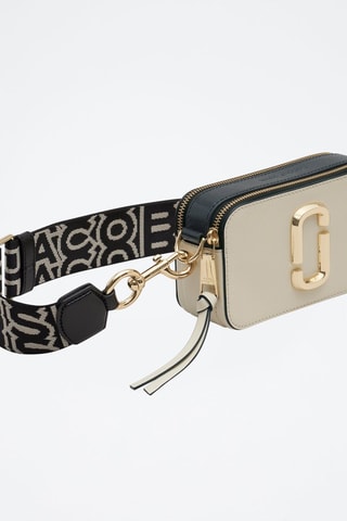 Sac bandoulière en cuir The Snapshot - Beige et noir