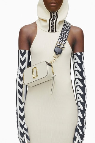 Sac bandoulière en cuir The Snapshot - Beige et noir