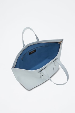 Cabas en cuir Giove XL - Bleu clair