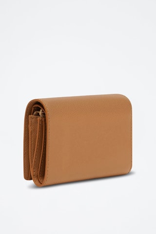 Portefeuille en cuir de veau Circe M - Camel