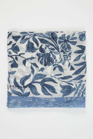 Carré en cachemire et soie Marta - Bleu pétrole