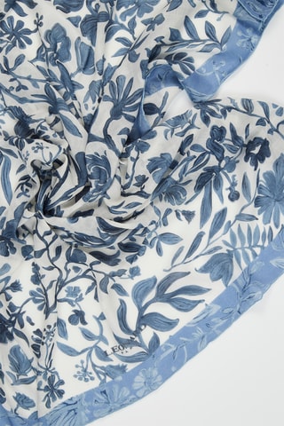 Carré en cachemire et soie Marta - Bleu pétrole