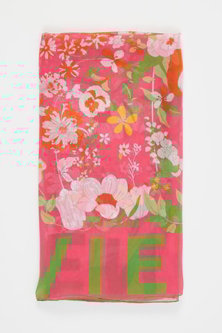 Echarpe en soie Love - Fuchsia