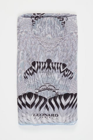 Echarpe en soie Mantila - Noir et gris clair