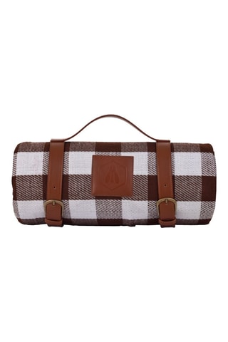 Toalha de piquenique - Cru e castanho - 150 x 200 cm