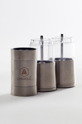 Moedor de sal e pimenta manual em aço inoxidável