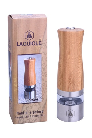 Moinho de pimenta e sal elétrico em bambu