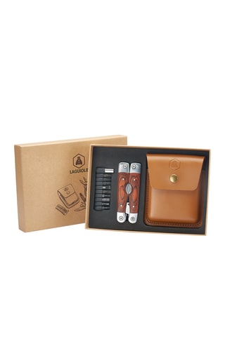 Alicate multifunções em madeira de pakka e aço inoxidável