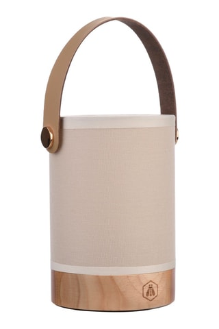 Lanterna portátil LED em madeira de hévea - Castanho