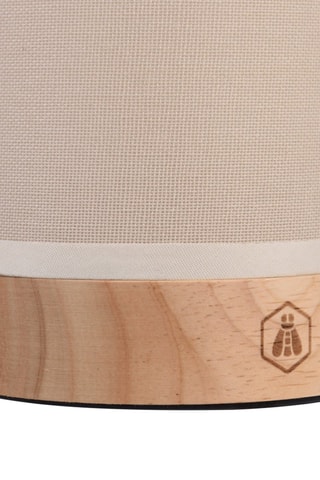 Lanterna portátil LED em madeira de hévea - Castanho