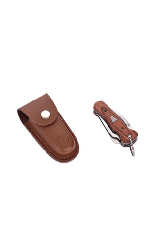 Faca de marinheiro em aço inoxidável e madeira de pakka