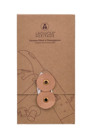 Faca para cogumelos em aço inoxidável e madeira de pakka Heritage - 7 e 5,5 cm