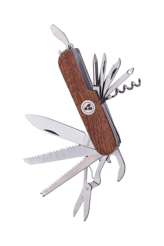 Faca multifunções em madeira de sapeli