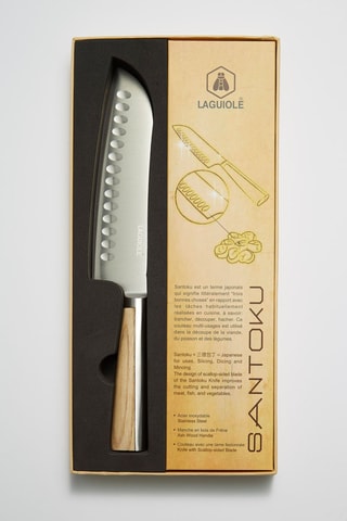 Faca Santoku em freixo e aço inoxidável - 33 cm