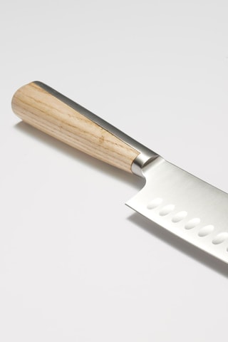 Faca Santoku em freixo e aço inoxidável - 33 cm