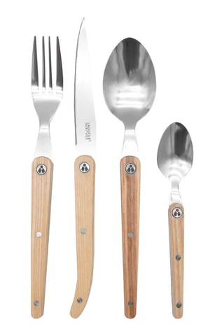 Conjunto de talheres em freixo - 16 peças