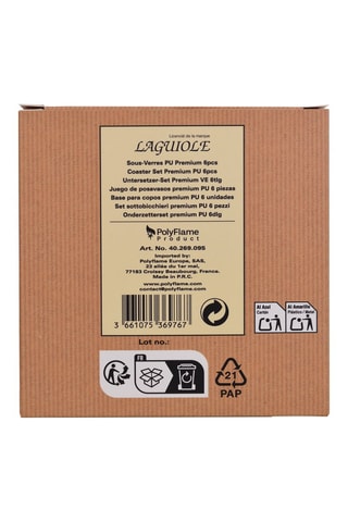 6 bases de copos - 10 cm