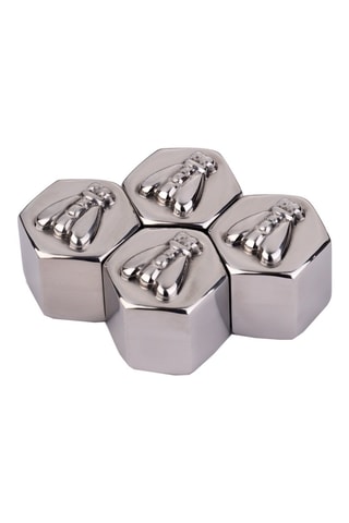 4 cubos de gelo Abeille em aço inoxidável
