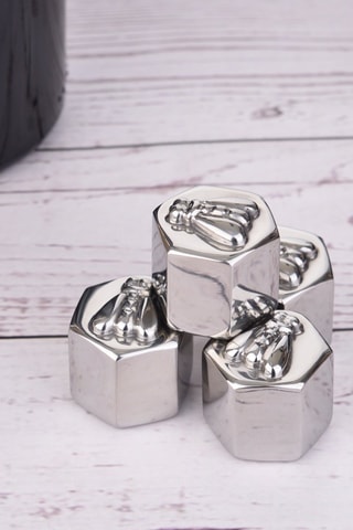 4 cubos de gelo Abeille em aço inoxidável