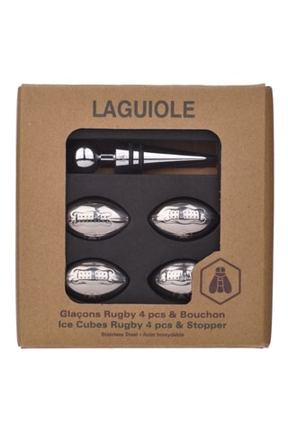 4 cubos de gelo Abeille e rolha em aço inoxidável