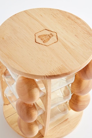 Suporte para condimentos em hévea 12 peças