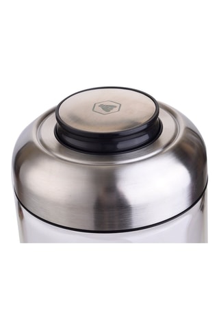 2 frascos de conservação em vidro de borosilicato e aço inoxidável - 900 e 1500 ml