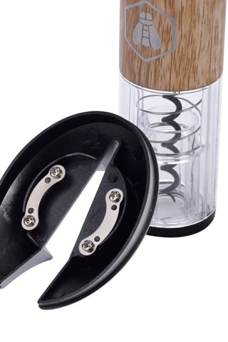 Saca-rolhas elétrico com corta cápsulas.