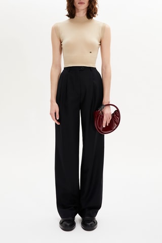 Pull sans manches en mérinos et soie - Sable