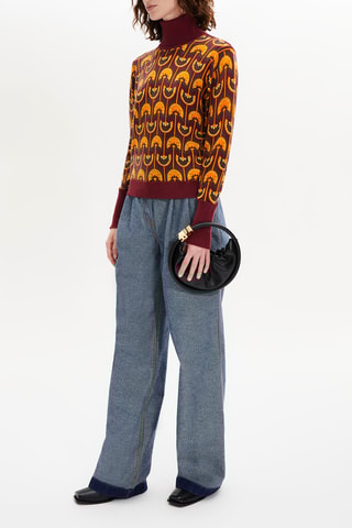 Pull en laine et cachemire - Orange