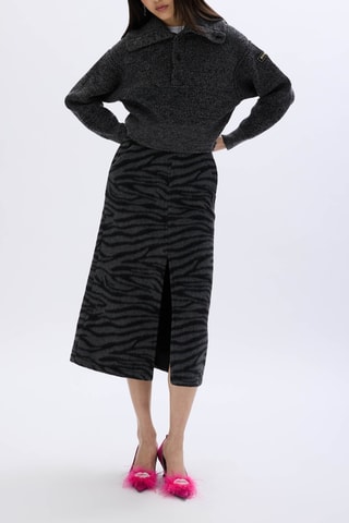 Pull en laine -Gris foncé chiné