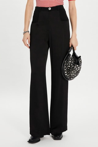 Pantalon droit taille haute - Noir
