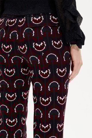 Pantalon flare - Bordeaux et noir