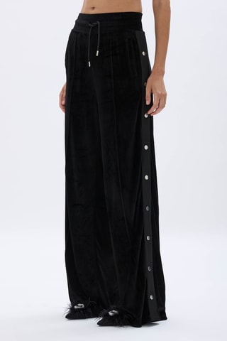 Pantalon en velours taille haute - Noir