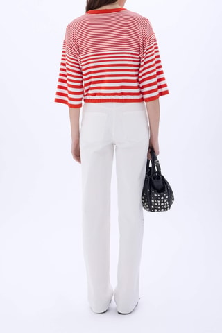 Pantalon taille haute - Blanc