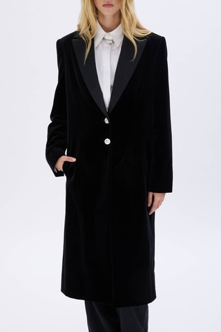 Manteau en velours - Noir